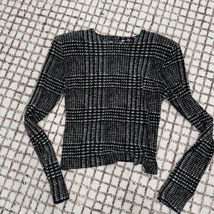 Norma Kamali Monochrome Houndstooth Garment